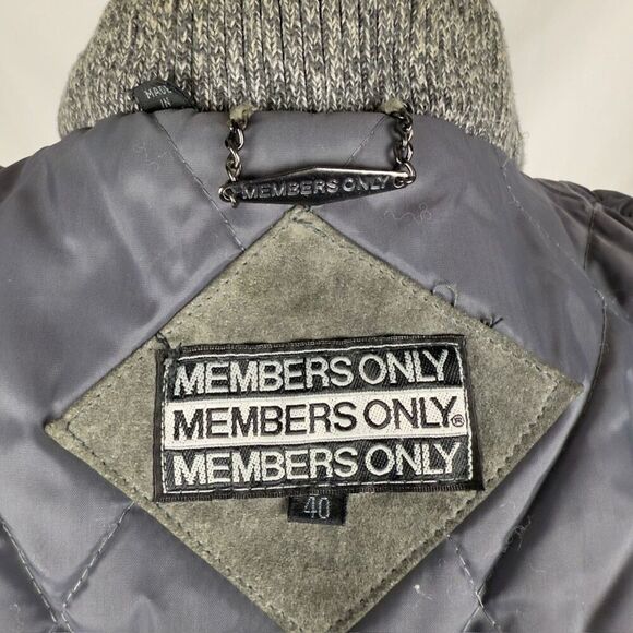 Members Only Vintage Suede Leather Bomber - Men’s 40 - Picture 4 of 7